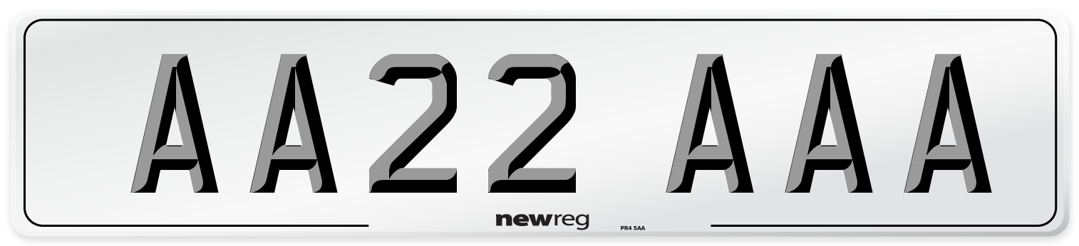 AA22 AAA Number Plate from New Reg